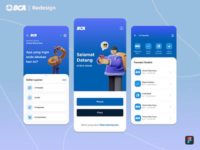 Mobile Banking App app bank bank app banking banking app bca design mobile app money transfer ui uidesign ux uxdesign