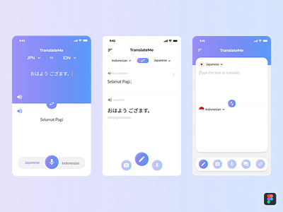 Translator App app design ios mobile ui translate translator ui ux