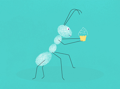 As sweet as its gets. animation ant character animation character design cupcakes design fingerprints illustration