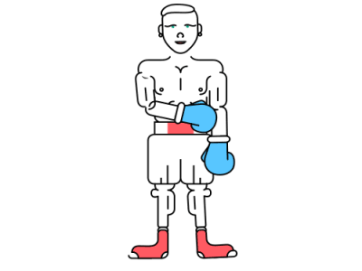 ♥ Novoselove ♥ Boxer ♥ after effects animation boxer illustration lines love motion design muay thai thay ♥