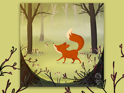 The Proud Fox art book illustration childrens illustration design digital art drawing illustration