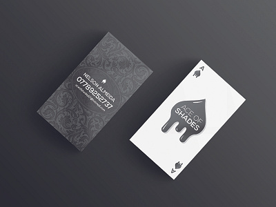 Ace Of Shades Business Card ace business card decorator design painting playing cards