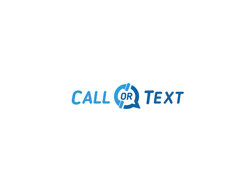 Call Or Text Logo Animation animation for intro logo website