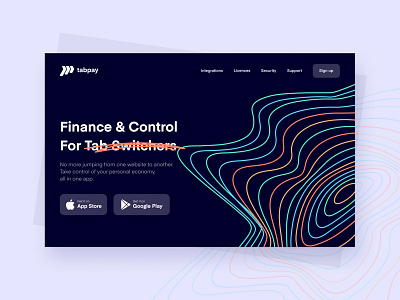 TabPay: Hero Header Exploration design elements header header design hero hero section landing page pattern pattern design ui ui design ux uxdesign uxdesignmastery web website design