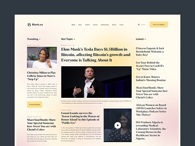 Blank.co - News Reading blog blog design blog ui branding design landing page news newsletter typogaphy ui uidesign uxdesignmastery web web app webdesign website