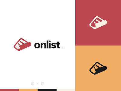 Onlist Logo Design app brand branding flat icon illustration logo mobile app typography vector