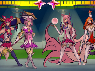 League of Legends - Star Guardian Fighting Game Mock Up fighting game guardian league legends mock of star up