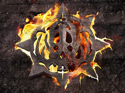 Sinai Beach Logo Revision dirt fire grunge logo logo design metal photoshop sinai beach symbol