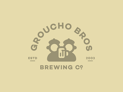 Groucho Bros Brewing Co. beer branding brewery brewing bros design groucho icon illustration logo vintage