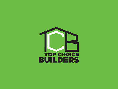 Top Choice Builders Logo branding building dfrickdesign geometry house icon illustration logo minimalist shape vector