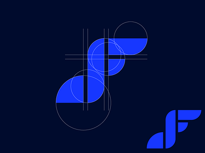 D.Frick Design Personal Logo branding df logo dfrickdesign geometry icon illustration logo mark minimalist monogram shape vector