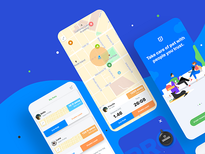 Pawscout – Smarter Pet Tag application branding design illustrations interface mobile mobile app pets tracking app ux uxui