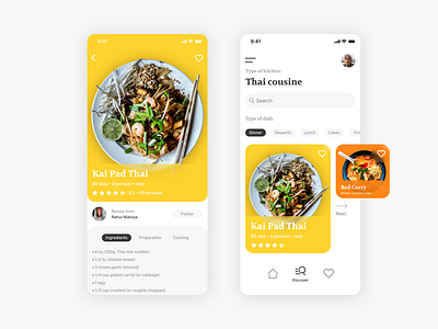 Recipes Mobile App Design