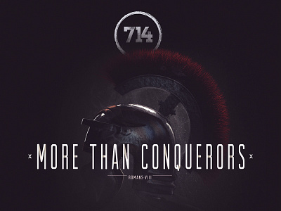 More Than Conquerors band cd design logo music typography