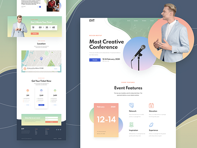 Event Responsive Landing Page conference event figma landing page responsive sketch template ui ux xd