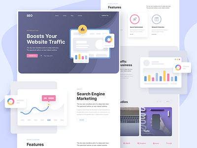 SEO Agency Responsive Landing Page agency figma landing page responsive seo sketch template ui ux xd