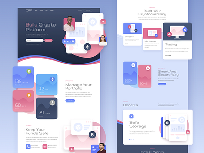 Crypto Responsive Landing Page by Laaqiq on Dribbble