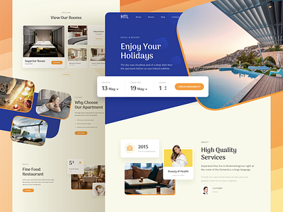 Hotel Resort Responsive Landing Page design figma hotel landing page resort responsive sketch ui ux xd