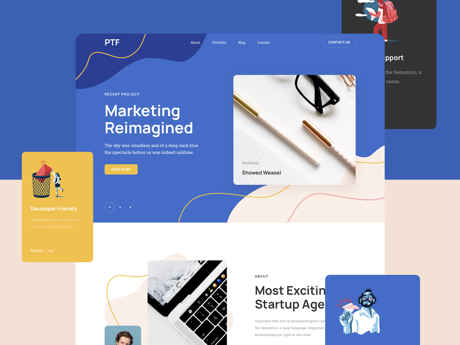 Portfolio Responsive Landing Page by Laaqiq on Dribbble