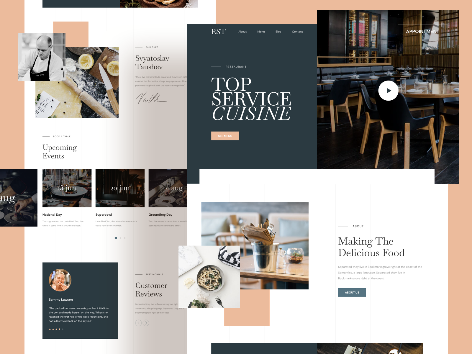 Restaurant Landing Page by Laaqiq on Dribbble