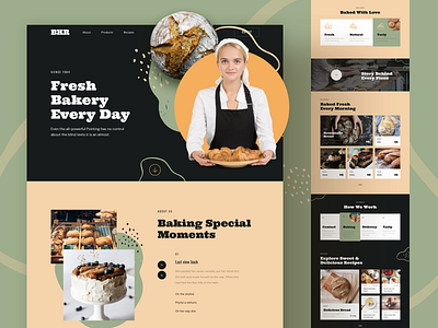 Bakery Responsive Landing Page bakery cafe figma landing page pastry responsive sketch store ui ux xd