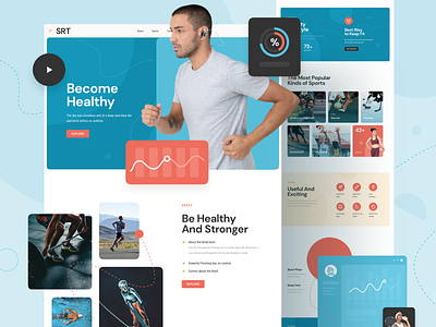 Sport Responsive Landing Page design figma fitness landing page responsive sketch sport ui ux xd