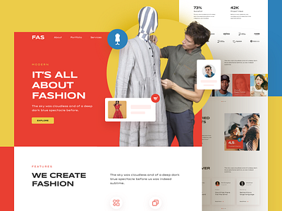 Fashion Responsive Landing Page agency design fashion figma landing modern page responsive sketch ui ux xd