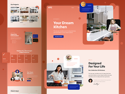 Kitchen Responsive Landing Page agency figma interior kitchen landing page responsive sketch template ui ux xd