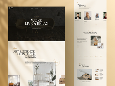 Interior Landing Page agency design figma interior landing luxury page responsive sketch ui ux xd