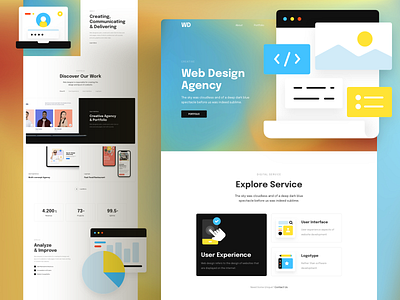 Web Design Agency Landing Page agency figma landing page responsive sketch template ui ux webdesign xd