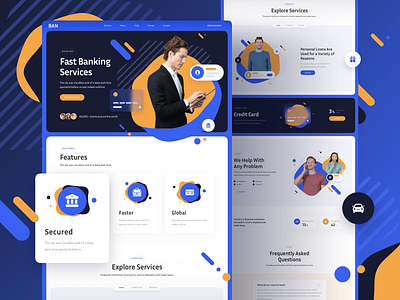 Bank Website bank business figma finance landing loan responsive sketch template ui ux wallet xd