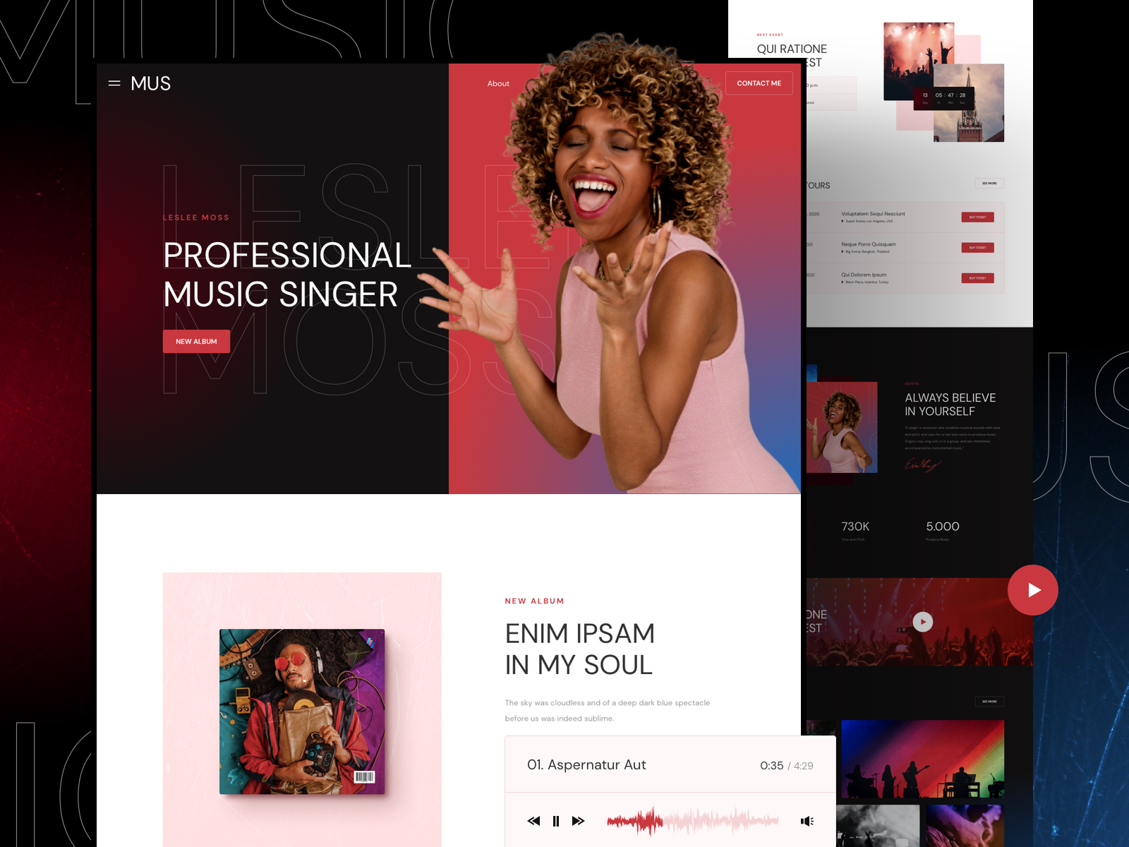 Music Website by Laaqiq on Dribbble