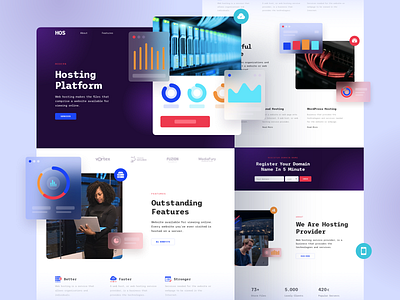 Hosting Website design figma hosting landing page responsive sketch template ui ux xd