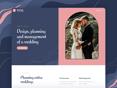Wedding Planner Website design figma landing page planner responsive sketch ui ux wedding xd