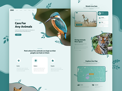 Zoo Web Design design figma landing responsive sketch ui ux xd zoo