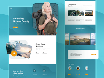 Tour Travel Web Design Landing