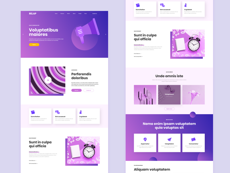 Responsive Landing Page page landing responsive xd sketch figma ux ui
