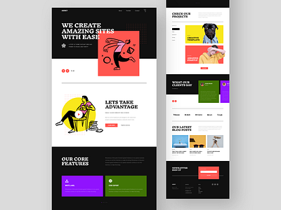 Agency Landing Page design figma illustration landing page responsive sketch ui ux xd