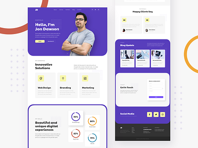 Portfolio Landing Page cv design figma landing page personal responsive resume sketch ui ux xd