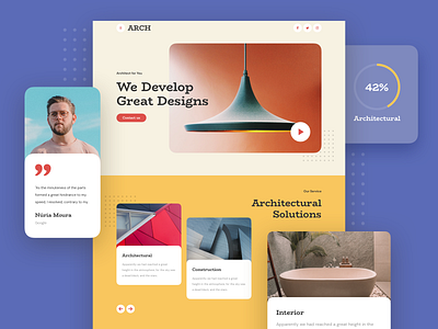 Architecture Landing Page architect construction design figma kit landing page responsive sketch ui ux xd