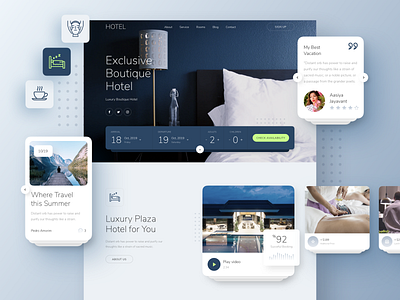 Hotel Landing Page booking design figma hotel landing page responsive sketch ui ux xd