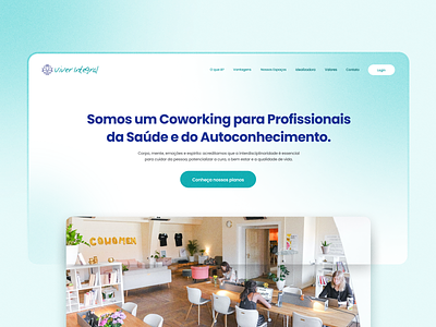 Viver Integral Coworking - Website coworking design web figma figmadesign noise texture site design ui uidesign webdesign website website design