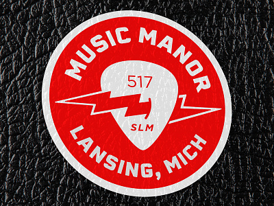 Music Manor Sticker guitar music store rock and roll