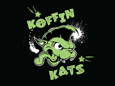 Koffin Kats Tshirt cat illustration koffin kats psychobilly punk rock and roll rockabilly tshirt