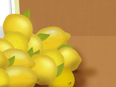 Piles of lemons illustration lemons web design