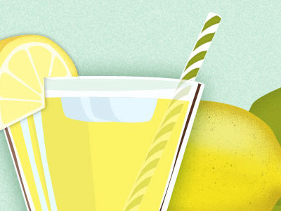 Make lemonade! illustration lemonaide web design