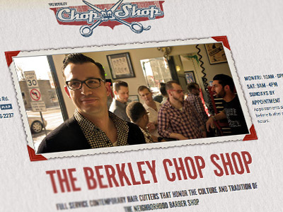 The Berkley Chop Shop barber greaser responsive vintage web design