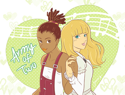 Carol and Tuesday anime clip studio paint fanart illustrator