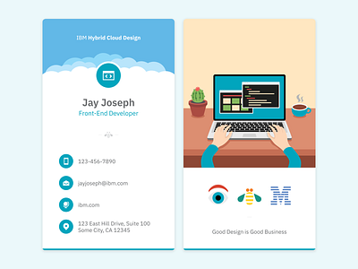 Business Card Design - Front-End Developer