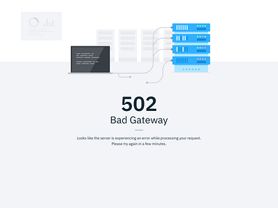 502 Bad Gateway 502 illustration ui